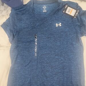 Under Armour Kids Heathered Blue Tee